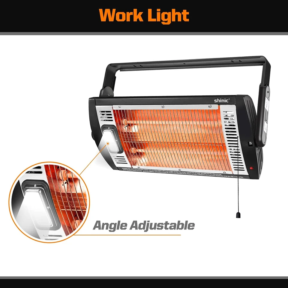 SHINIC Ceiling-Mounted Quartz Heater, product view 4