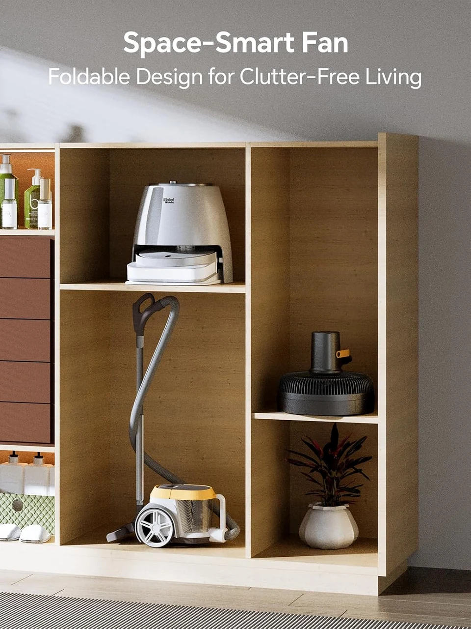 SHINIC 14-Inch Folding Pedestal Fan, product view 3
