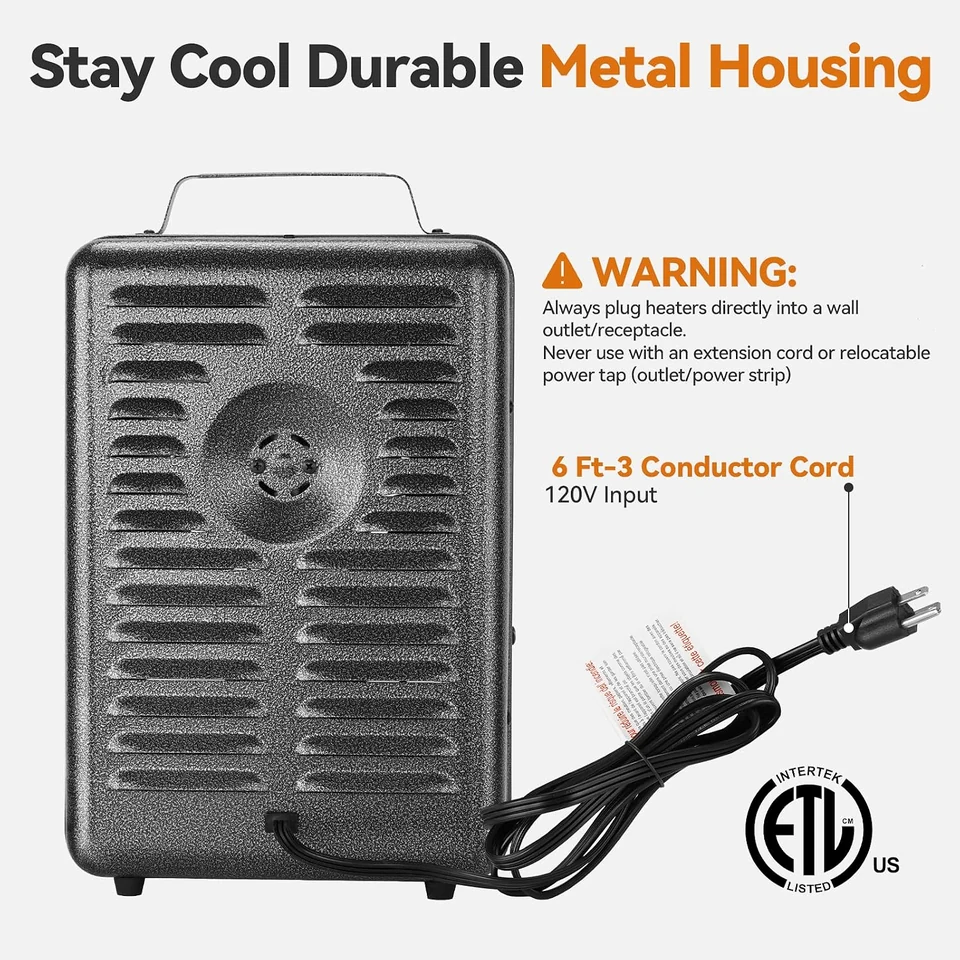 SHINIC Metal Milkhouse Utility Heater, product view 5