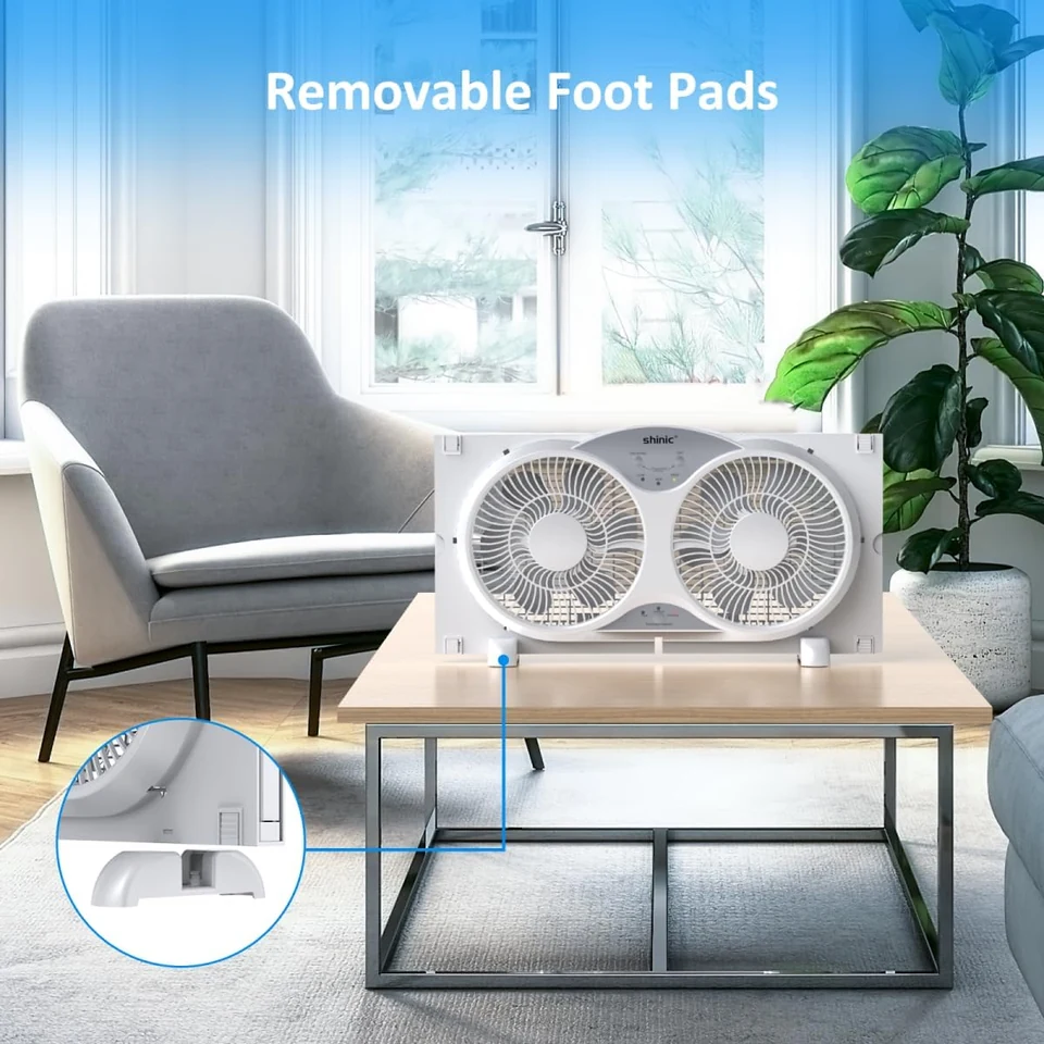SHINIC Remote Twin Window Fan, product view 6